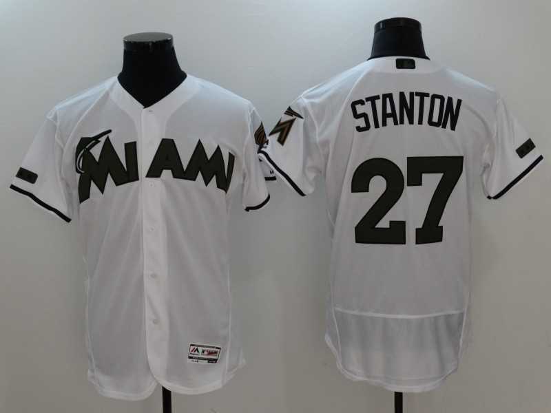 Miami Marlins #27 Giancarlo Stanton White 2017 Memorial Day Flexbase Stitched Jersey,We sell and wholesale Miami Marlins #27 Giancarlo Stanton White 2017 Memorial Day Flexbase Stitched Jersey on line form chian!