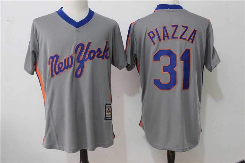 New York Mets #31 Mike Piazza Gray New Cool Base Cooperstown Collection Stitched Jersey,We sell and wholesale New York Mets #31 Mike Piazza Gray New Cool Base Cooperstown Collection Stitched Jersey on line form chian!