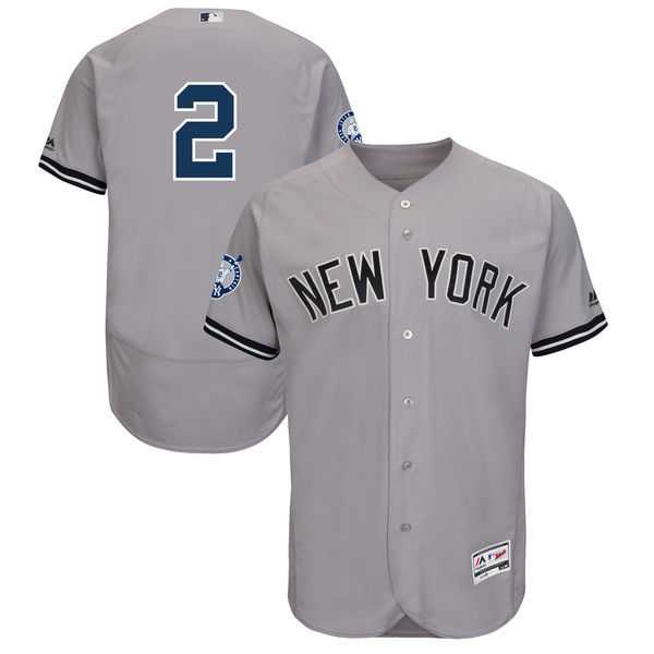 New York Yankees #2 Derek Jeter Gray w Retirement Captain Patch Flexbase Stitched Jersey JiaSu,We sell and wholesale New York Yankees #2 Derek Jeter Gray w Retirement Captain Patch Flexbase Stitched Jersey JiaSu on line form chian!