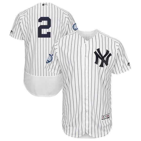 New York Yankees #2 Derek Jeter White w Retirement Captain Patch Flexbase Stitched Jersey JiaSu,We sell and wholesale New York Yankees #2 Derek Jeter White w Retirement Captain Patch Flexbase Stitched Jersey JiaSu on line form chian!