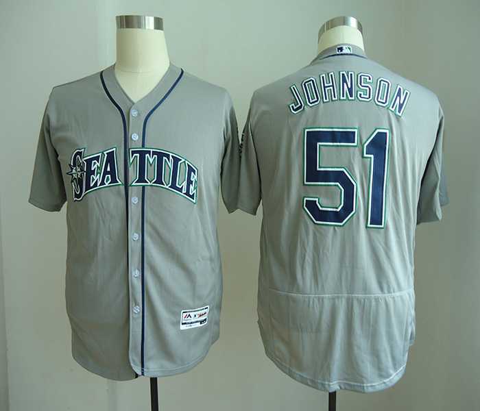 Seattle Mariners #51 Randy Johnson Gray Flexbase Stitched Jersey,We sell and wholesale Seattle Mariners #51 Randy Johnson Gray Flexbase Stitched Jersey on line form chian!