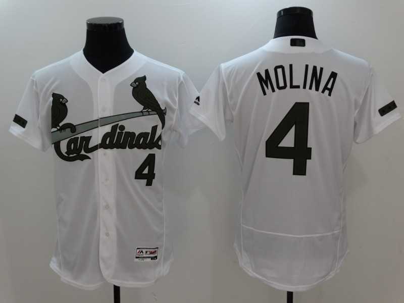 St. Louis Cardinals #4 Yadier Molina White 2017 Memorial Day Flexbase Stitched Jersey,We sell and wholesale St. Louis Cardinals #4 Yadier Molina White 2017 Memorial Day Flexbase Stitched Jersey on line form chian!