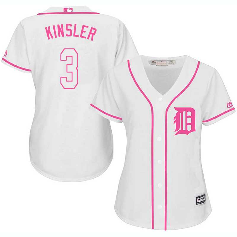 Women Detroit Tigers #3 Ina Kinsler White Pink New Cool Base Jersey JiaSu,We sell and wholesale Women Detroit Tigers #3 Ina Kinsler White Pink New Cool Base Jersey JiaSu on line form chian!