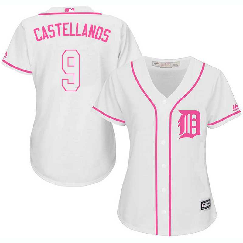 Women Detroit Tigers #9 Nicholas Castellanos White Pink New Cool Base Jersey JiaSu,We sell and wholesale Women Detroit Tigers #9 Nicholas Castellanos White Pink New Cool Base Jersey JiaSu on line form chian!
