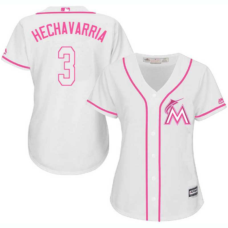 Women Miami Marlins #3 Adeiny Hechavarria White Pink New Cool Base Jersey JiaSu,We sell and wholesale Women Miami Marlins #3 Adeiny Hechavarria White Pink New Cool Base Jersey JiaSu on line form chian!