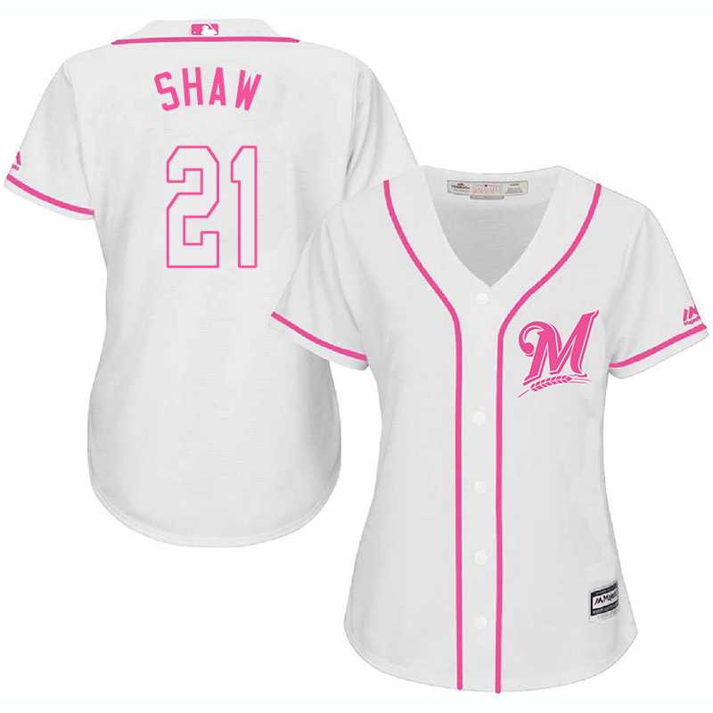 Women Milwaukee Brewers #21 Travis Shaw White Pink New Cool Base Jersey JiaSu,We sell and wholesale Women Milwaukee Brewers #21 Travis Shaw White Pink New Cool Base Jersey JiaSu on line form chian!
