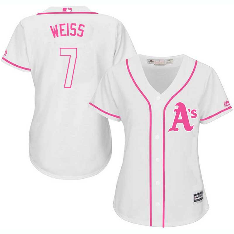 Women Oakland Athletics #7 Walt Weiss White Pink New Cool Base Jersey JiaSu,We sell and wholesale Women Oakland Athletics #7 Walt Weiss White Pink New Cool Base Jersey JiaSu on line form chian!
