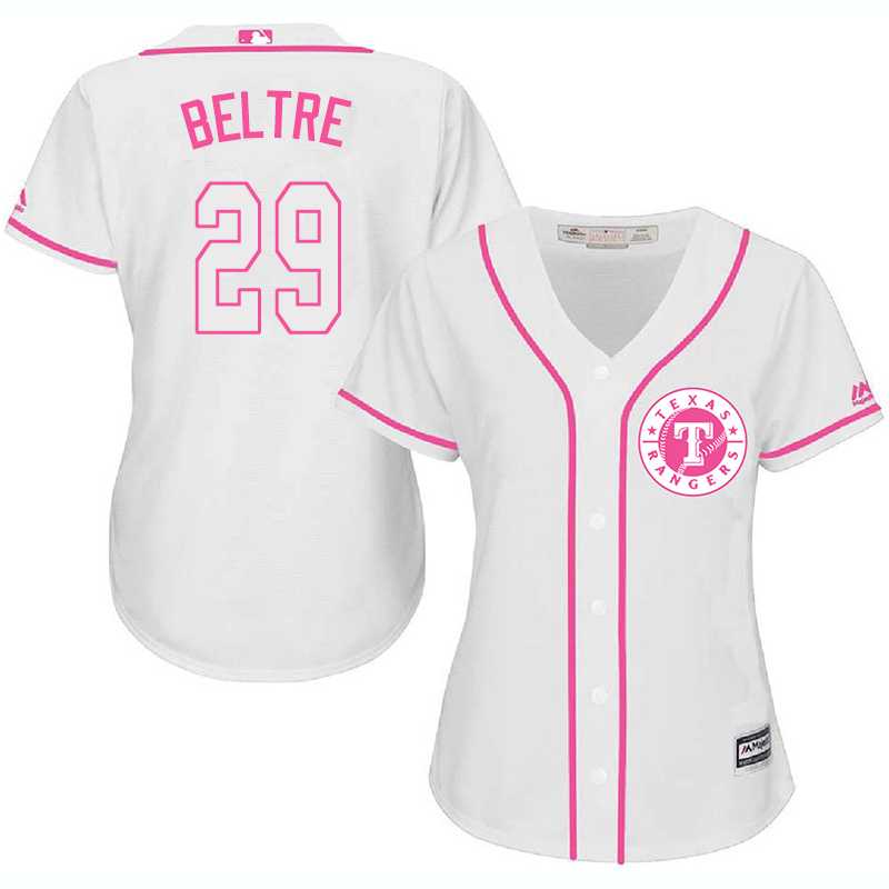 Women Texas Rangers #29 Adrian Beltre White Pink New Cool Base Jersey JiaSu,We sell and wholesale Women Texas Rangers #29 Adrian Beltre White Pink New Cool Base Jersey JiaSu on line form chian!