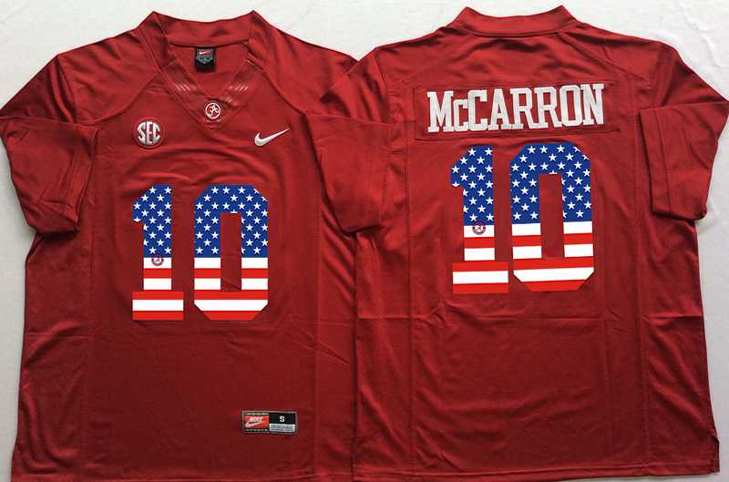 Alabama Crimson Tide #10 AJ McCarron Red USA Flag College Stitched Jersey,We sell and wholesale Alabama Crimson Tide #10 AJ McCarron Red USA Flag College Stitched Jersey on line form chian!