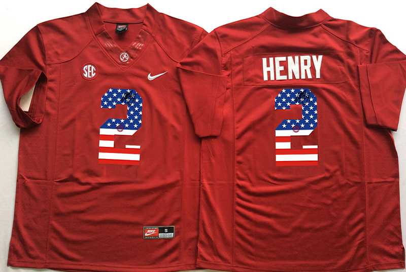 Alabama Crimson Tide #2 Henry Red USA Flag College Stitched Jersey,We sell and wholesale Alabama Crimson Tide #2 Henry Red USA Flag College Stitched Jersey on line form chian!