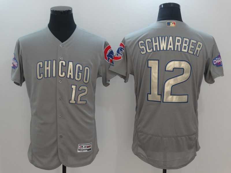 Chicago Cubs #12 Kyle Schawarber Gray World Series Champions Gold Program Flexbase Stitched Jersey,We sell and wholesale Chicago Cubs #12 Kyle Schawarber Gray World Series Champions Gold Program Flexbase Stitched Jersey on line form chian!
