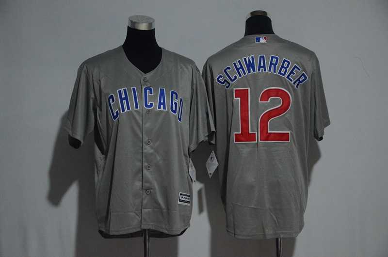 Chicago Cubs #12 Kyle Schwarber Gray New Cool Base Stitched Jersey,We sell and wholesale Chicago Cubs #12 Kyle Schwarber Gray New Cool Base Stitched Jersey on line form chian!