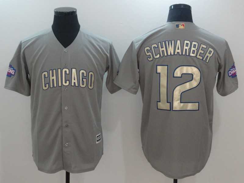 Chicago Cubs #12 Kyle Schwarber World Series Champions Gold Program Cool Base Stitched Jersey,We sell and wholesale Chicago Cubs #12 Kyle Schwarber World Series Champions Gold Program Cool Base Stitched Jersey on line form chian!