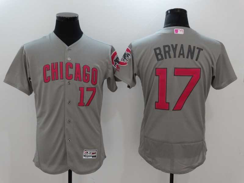 Chicago Cubs #17 Kris Bryant Gray Mother's Day Flexbase Jersey,We sell and wholesale Chicago Cubs #17 Kris Bryant Gray Mother's Day Flexbase Jersey on line form chian!