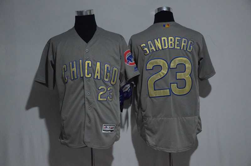 Chicago Cubs #23 Ryne Sandberg Gray Gold Flexbase Collection Stitched Jersey,We sell and wholesale Chicago Cubs #23 Ryne Sandberg Gray Gold Flexbase Collection Stitched Jersey on line form chian!