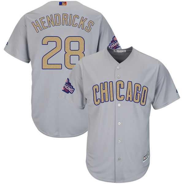 Chicago Cubs #28 Kyle Hendricks World Series Champions Gold Program Cool Base Stitched Jersey JiaSu,We sell and wholesale Chicago Cubs #28 Kyle Hendricks World Series Champions Gold Program Cool Base Stitched Jersey JiaSu on line form chian!