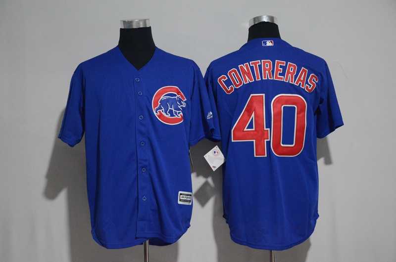 Chicago Cubs #40 Willson Contreras Blue New Cool Base Stitched MLB Jersey,We sell and wholesale Chicago Cubs #40 Willson Contreras Blue New Cool Base Stitched MLB Jersey on line form chian!