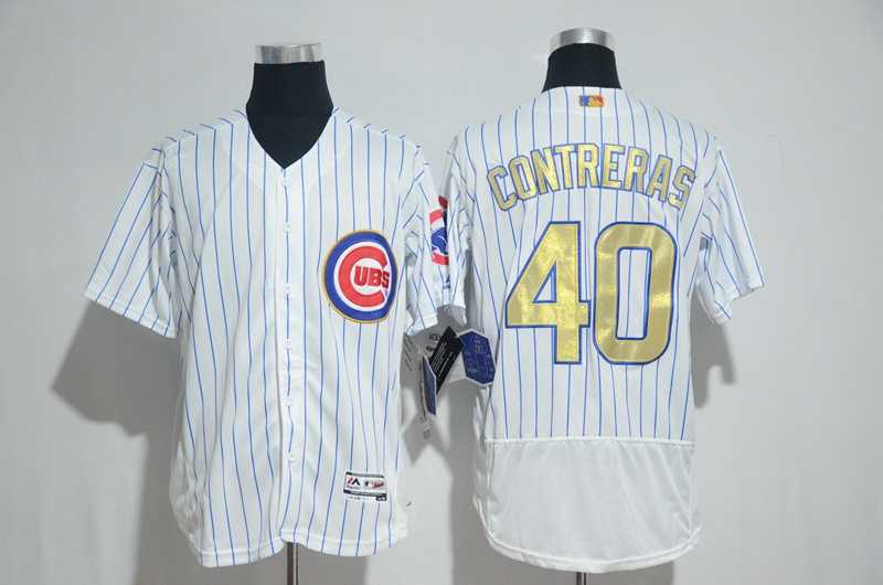 Chicago Cubs #40 Willson Contreras White World Series Champions Gold Program Flexbase Collection Stitched Jersey,We sell and wholesale Chicago Cubs #40 Willson Contreras White World Series Champions Gold Program Flexbase Collection Stitched Jersey on line form chian!