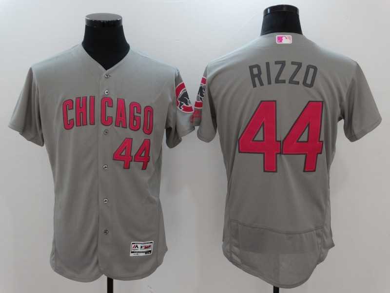 Chicago Cubs #44 Anthony Rizzo Gray Mother's Day Flexbase Stitched Jersey,We sell and wholesale Chicago Cubs #44 Anthony Rizzo Gray Mother's Day Flexbase Stitched Jersey on line form chian!