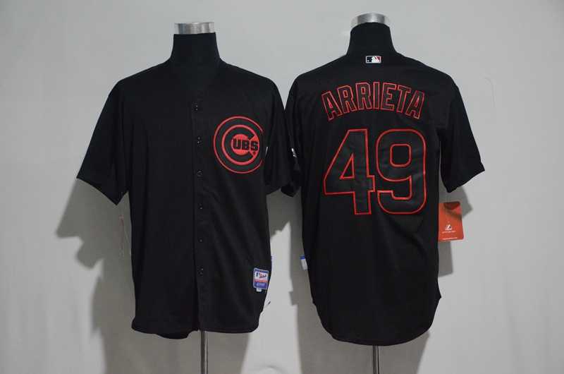 Chicago Cubs #49 Jake Arrieta Black Fashion Cool Base Stitched Jersey,We sell and wholesale Chicago Cubs #49 Jake Arrieta Black Fashion Cool Base Stitched Jersey on line form chian!
