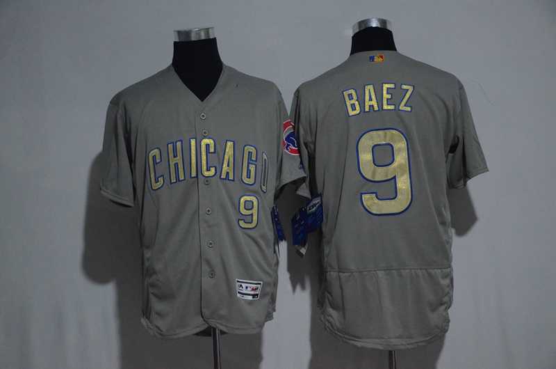 Chicago Cubs #9 Javier Baez Gray Gold Flexbase Collection Stitched Jersey,We sell and wholesale Chicago Cubs #9 Javier Baez Gray Gold Flexbase Collection Stitched Jersey on line form chian!