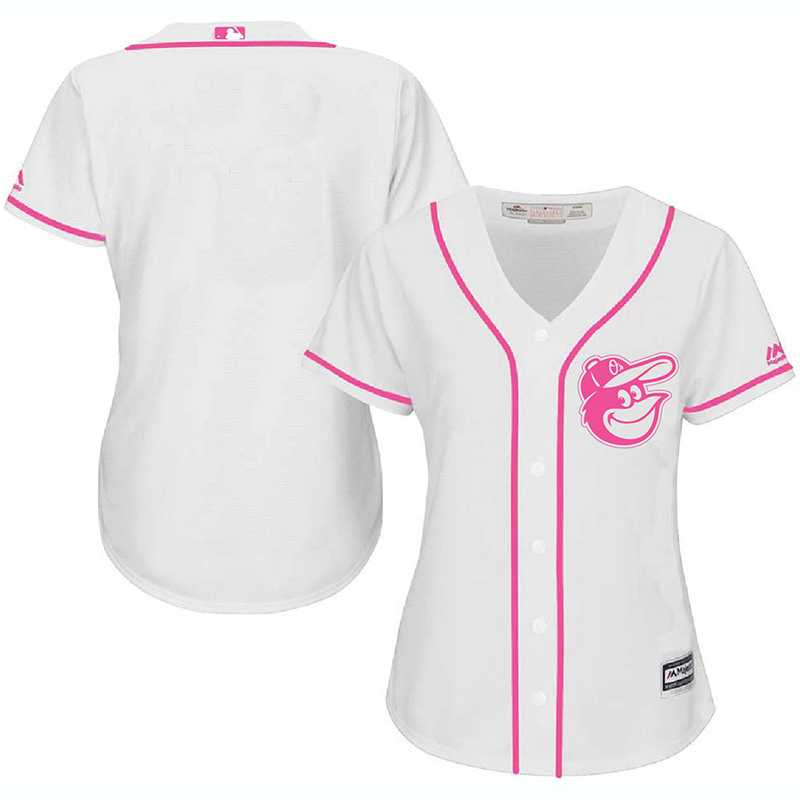Customized Women's Baltimore Orioles White Pink New Cool Base Jersey,We sell and wholesale Customized Women's Baltimore Orioles White Pink New Cool Base Jersey on line form chian!