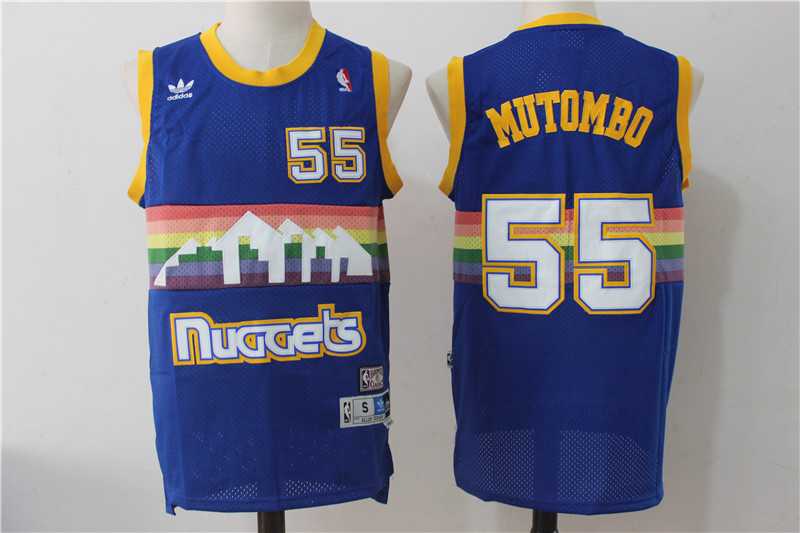 Denver Nuggets #55 Dikembe Mutombo Blue Hardwood Classics Swingman Stitched Jersey,We sell and wholesale Denver Nuggets #55 Dikembe Mutombo Blue Hardwood Classics Swingman Stitched Jersey on line form chian!