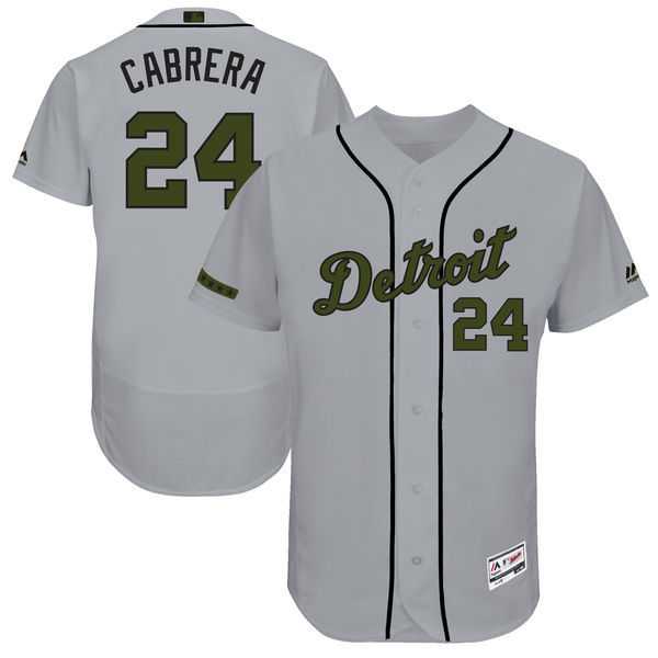 Detroit Tigers #24 Miguel Cabrera Gray 2017 Memorial Day Flexbase Player Jersey JiaSu,We sell and wholesale Detroit Tigers #24 Miguel Cabrera Gray 2017 Memorial Day Flexbase Player Jersey JiaSu on line form chian!