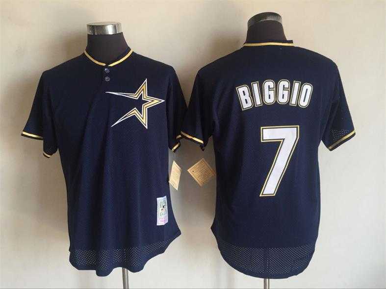 Houston Astros #7 Craig Biggio Navy Blue Mitchell And Ness Throwback Pullover Stitched Jersey,We sell and wholesale Houston Astros #7 Craig Biggio Navy Blue Mitchell And Ness Throwback Pullover Stitched Jersey on line form chian!