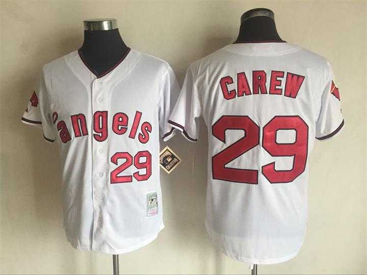 Los Angeles Angels of Anaheim #29 Rod Carew White Mitchell And Ness Throwback Stitched Jersey,We sell and wholesale Los Angeles Angels of Anaheim #29 Rod Carew White Mitchell And Ness Throwback Stitched Jersey on line form chian!