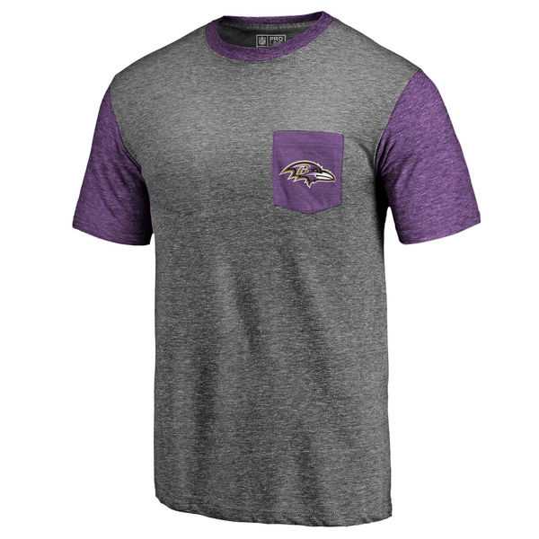 Men's Baltimore Ravens Pro Line by Fanatics Branded Heathered Gray Purple Refresh Pocket T-Shirt FengYun,We sell and wholesale Men's Baltimore Ravens Pro Line by Fanatics Branded Heathered Gray Purple Refresh Pocket T-Shirt FengYun on line form chian!
