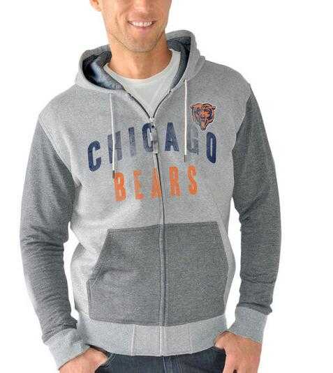 Men's Chicago Bears G III Sports by Carl Banks Safety Tri Blend Full Zip Hoodie Heathered Gray FengYun,We sell and wholesale Men's Chicago Bears G III Sports by Carl Banks Safety Tri Blend Full Zip Hoodie Heathered Gray FengYun on line form chian!