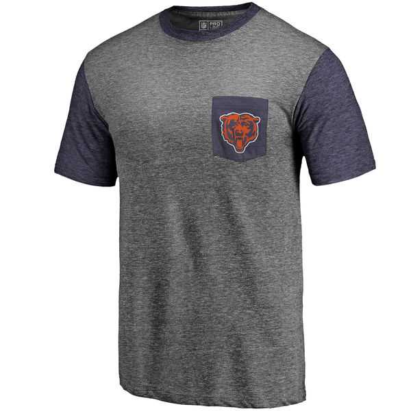Men's Chicago Bears Pro Line by Fanatics Branded Heathered Gray Navy Refresh Pocket T-Shirt FengYun,We sell and wholesale Men's Chicago Bears Pro Line by Fanatics Branded Heathered Gray Navy Refresh Pocket T-Shirt FengYun on line form chian!