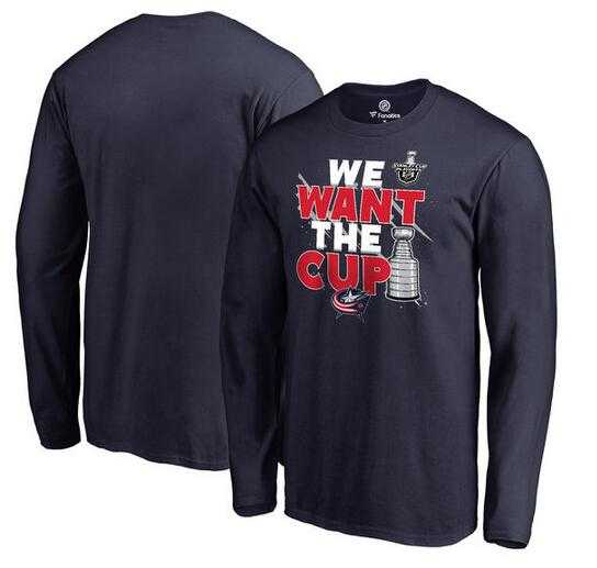 Men's Columbus Blue Jackets Fanatics Branded 2017 NHL Stanley Cup Playoff Participant Blue Line Long Sleeve T Shirt Navy FengYun,We sell and wholesale Men's Columbus Blue Jackets Fanatics Branded 2017 NHL Stanley Cup Playoff Participant Blue Line Long Sleeve T Shirt Navy FengYun on line form chian!