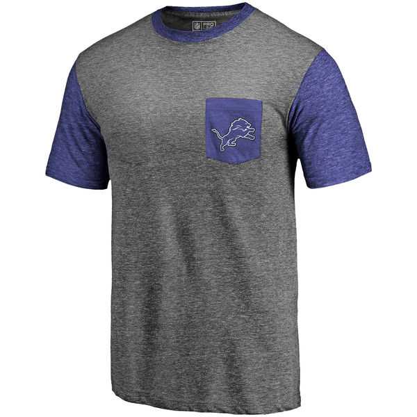 Men's Detroit Lions Pro Line by Fanatics Branded Heathered Gray Blue Refresh Pocket T-Shirt FengYun,We sell and wholesale Men's Detroit Lions Pro Line by Fanatics Branded Heathered Gray Blue Refresh Pocket T-Shirt FengYun on line form chian!