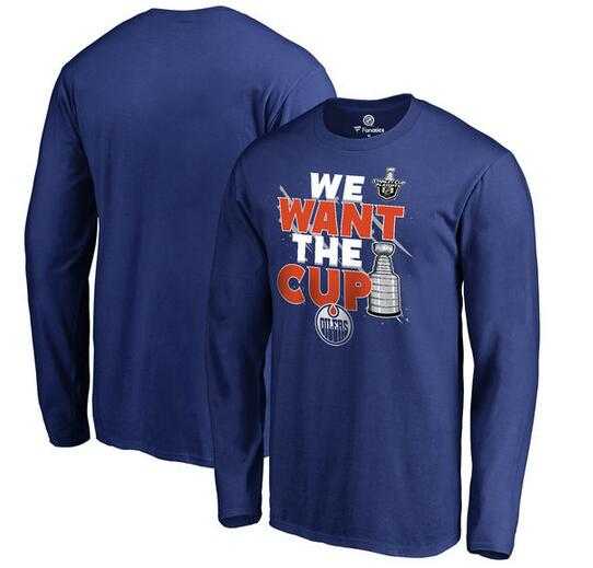 Men's Edmonton Oilers Fanatics Branded 2017 NHL Stanley Cup Playoff Participant Blue Line Long Sleeve T Shirt Royal FengYun,We sell and wholesale Men's Edmonton Oilers Fanatics Branded 2017 NHL Stanley Cup Playoff Participant Blue Line Long Sleeve T Shirt Royal FengYun on line form chian!
