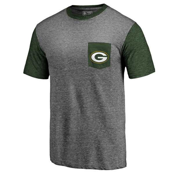 Men's Green Bay Packers Pro Line by Fanatics Branded Heathered Gray Green Refresh Pocket T-Shirt FengYun,We sell and wholesale Men's Green Bay Packers Pro Line by Fanatics Branded Heathered Gray Green Refresh Pocket T-Shirt FengYun on line form chian!