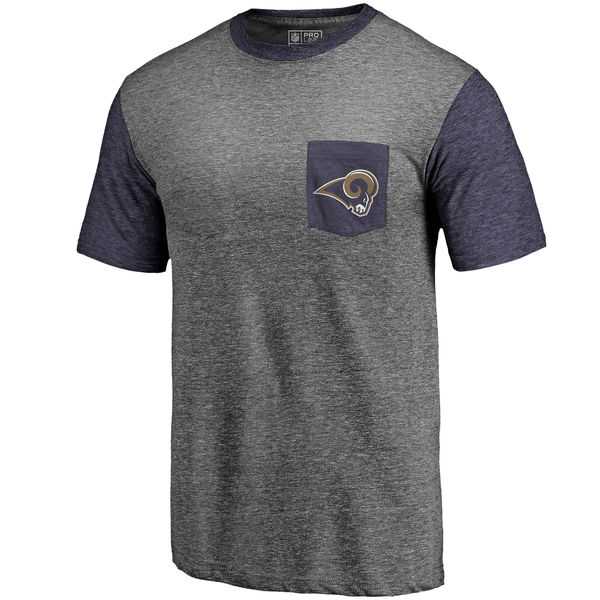 Men's Los Angeles Rams Pro Line by Fanatics Branded Heathered Gray Navy Refresh Pocket T-Shirt FengYun,We sell and wholesale Men's Los Angeles Rams Pro Line by Fanatics Branded Heathered Gray Navy Refresh Pocket T-Shirt FengYun on line form chian!
