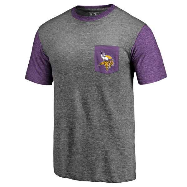 Men's Minnesota Vikings Pro Line by Fanatics Branded Heathered Gray Purple Refresh Pocket T-Shirt FengYun,We sell and wholesale Men's Minnesota Vikings Pro Line by Fanatics Branded Heathered Gray Purple Refresh Pocket T-Shirt FengYun on line form chian!