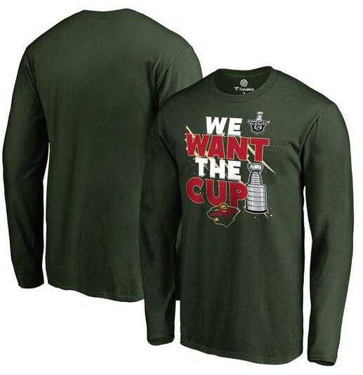 Men's Minnesota Wild Fanatics Branded 2017 NHL Stanley Cup Playoff Participant Blue Line Long Sleeve T Shirt Green FengYun,We sell and wholesale Men's Minnesota Wild Fanatics Branded 2017 NHL Stanley Cup Playoff Participant Blue Line Long Sleeve T Shirt Green FengYun on line form chian!