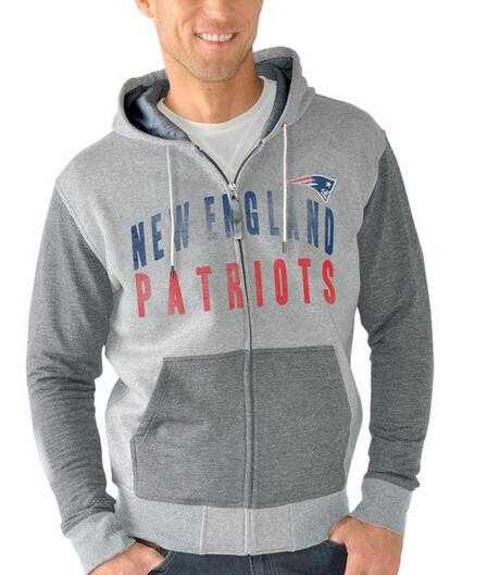 Men's New England Patriots G III Sports by Carl Banks Safety Tri Blend Full Zip Hoodie Heathered Gray FengYun,We sell and wholesale Men's New England Patriots G III Sports by Carl Banks Safety Tri Blend Full Zip Hoodie Heathered Gray FengYun on line form chian!
