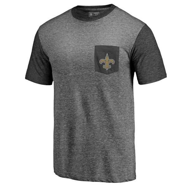 Men's New Orleans Saints Pro Line by Fanatics Branded Heathered Gray Black Refresh Pocket T-Shirt FengYun,We sell and wholesale Men's New Orleans Saints Pro Line by Fanatics Branded Heathered Gray Black Refresh Pocket T-Shirt FengYun on line form chian!