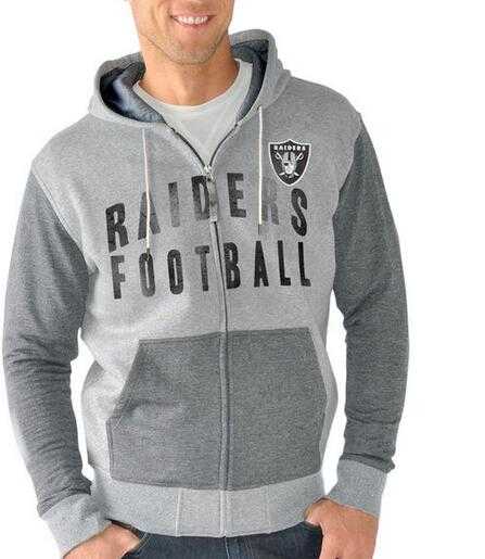 Men's Oakland Raiders G III Sports by Carl Banks Safety Tri Blend Full Zip Hoodie Heathered Gray FengYun,We sell and wholesale Men's Oakland Raiders G III Sports by Carl Banks Safety Tri Blend Full Zip Hoodie Heathered Gray FengYun on line form chian!
