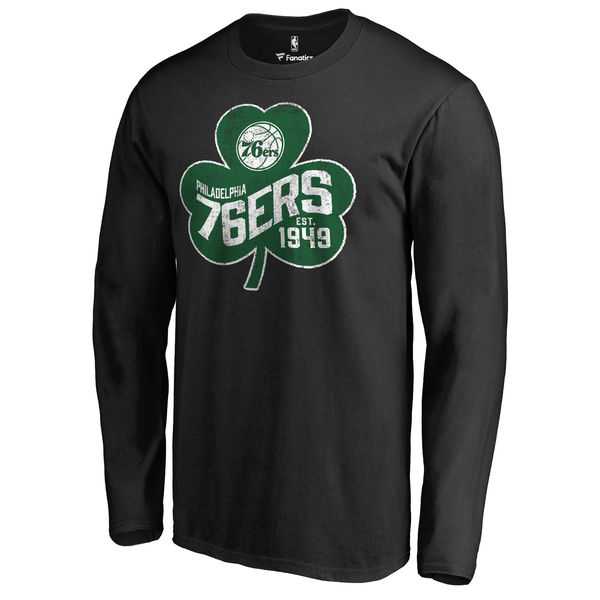 Men's Philadelphia 76ers Fanatics Branded Black Big & Tall St. Patrick's Day Paddy's Pride Long Sleeve T-Shirt FengYun,We sell and wholesale Men's Philadelphia 76ers Fanatics Branded Black Big & Tall St. Patrick's Day Paddy's Pride Long Sleeve T-Shirt FengYun on line form chian!