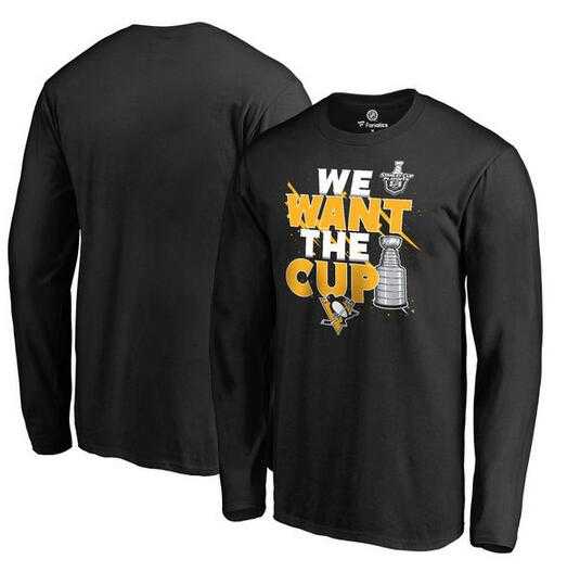 Men's Pittsburgh Penguins Fanatics Branded 2017 NHL Stanley Cup Playoff Participant Blue Line Long Sleeve T Shirt Black FengYun,We sell and wholesale Men's Pittsburgh Penguins Fanatics Branded 2017 NHL Stanley Cup Playoff Participant Blue Line Long Sleeve T Shirt Black FengYun on line form chian!
