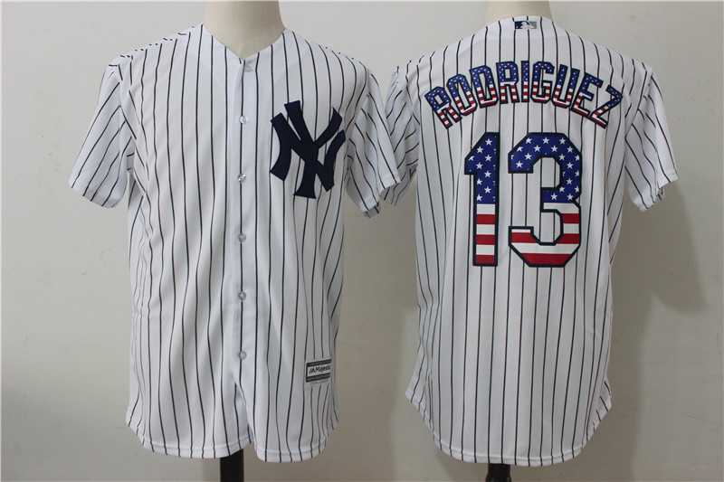 New York Yankees #13 Alex Rodriguez  White USA Flag Fashion Stitched Baseball Jersey,We sell and wholesale New York Yankees #13 Alex Rodriguez  White USA Flag Fashion Stitched Baseball Jersey on line form chian!