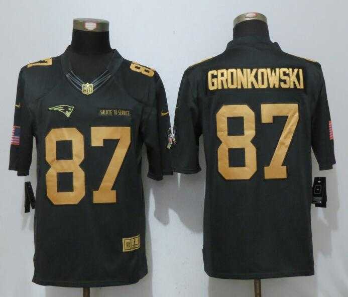 Nike Limited New England Patriots #87 Gronkowski Gold Anthracite Salute To Service Stitched NFL Jersey,We sell and wholesale Nike Limited New England Patriots #87 Gronkowski Gold Anthracite Salute To Service Stitched NFL Jersey on line form chian!