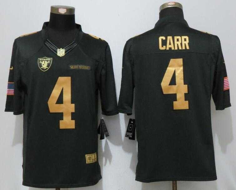 Nike Limited Oakland Raiders #4 Carr Gold Anthracite Salute To Service Stitched NFL Jersey,We sell and wholesale Nike Limited Oakland Raiders #4 Carr Gold Anthracite Salute To Service Stitched NFL Jersey on line form chian!