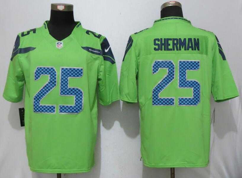 Nike Limited Seattle Seahawks #25 Sherman Green Color Rush Stitched NFL Jersey,We sell and wholesale Nike Limited Seattle Seahawks #25 Sherman Green Color Rush Stitched NFL Jersey on line form chian!