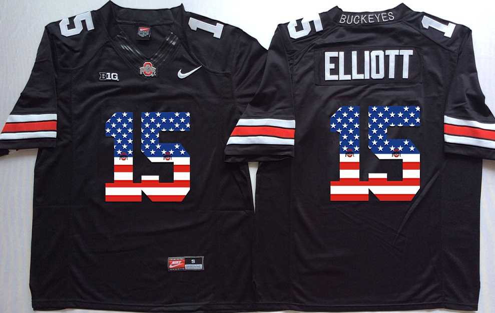 Ohio State Buckeyes #15 Ezekiel Elliott Black USA Flag College Football Stitched Jersey,We sell and wholesale Ohio State Buckeyes #15 Ezekiel Elliott Black USA Flag College Football Stitched Jersey on line form chian!